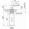 Дозатор кухонный GRANULA 05 D шварц (чёрный металлик) 05 DSHBAPC (CHEPHYII METALLIK)