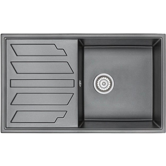 Кухонная мойка GRANULA GR-8601 шварц (черный металлик) 8601 SHBAPC