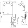 Смеситель для кухни GRANULA 8168 Нерж с выдвижным изливом 8168 HEPJ