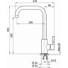 Смеситель для кухни GRANULA ST-4033, шварц (черный металлик) ST-4033 SHBAPC